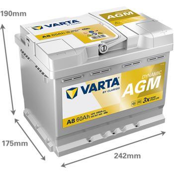 Starterbatterie AGM2 12V 60 AH 680EN (A)
