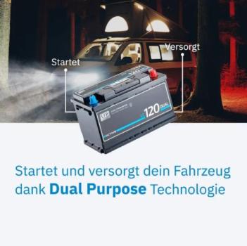 Preview: ECTIVE LC 120 Dual Starter - Versorgungsbatterie 120Ah 12V 1536Wh 1320A