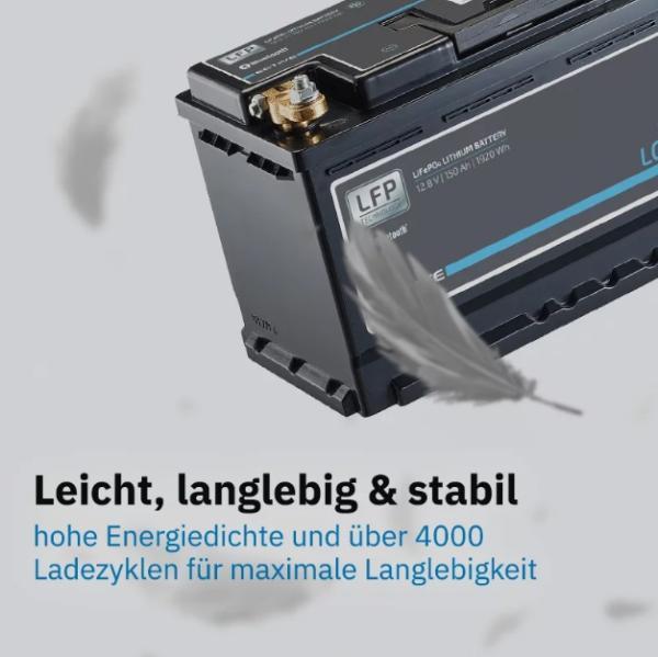 ECTIVE LC 100 LT 12V LiFePO4 Lithium Versorgungsbatterie 100 Ah