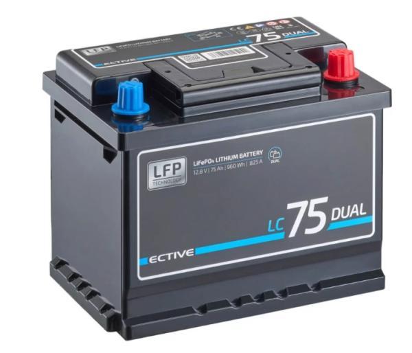 ECTIVE LC 75 Dual Starter - Versorgungsbatterie 75Ah 12V 960Wh 825A