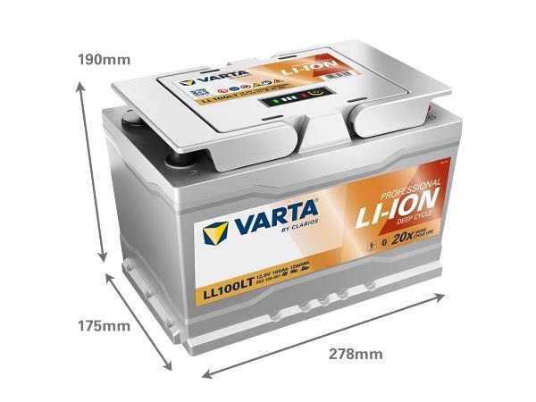 Varta Li-Ion Deep Cycle Batterie 12V 100 AH Life-Po4 Prismatic mit Heizung